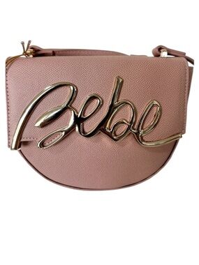 BEBE Dusty Rose Crossbody Saddle Bag